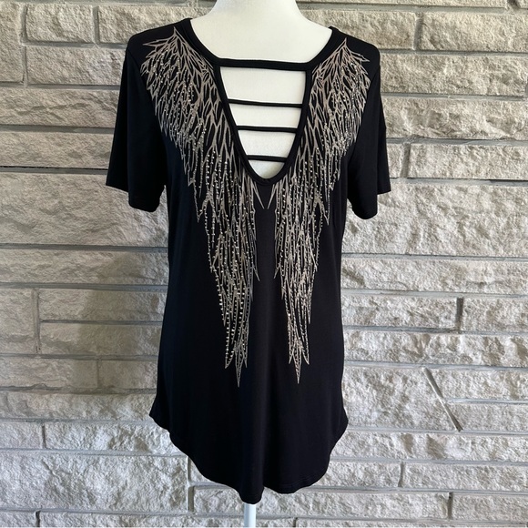 Rhinestone wing strappy tee - Picture 4 of 6